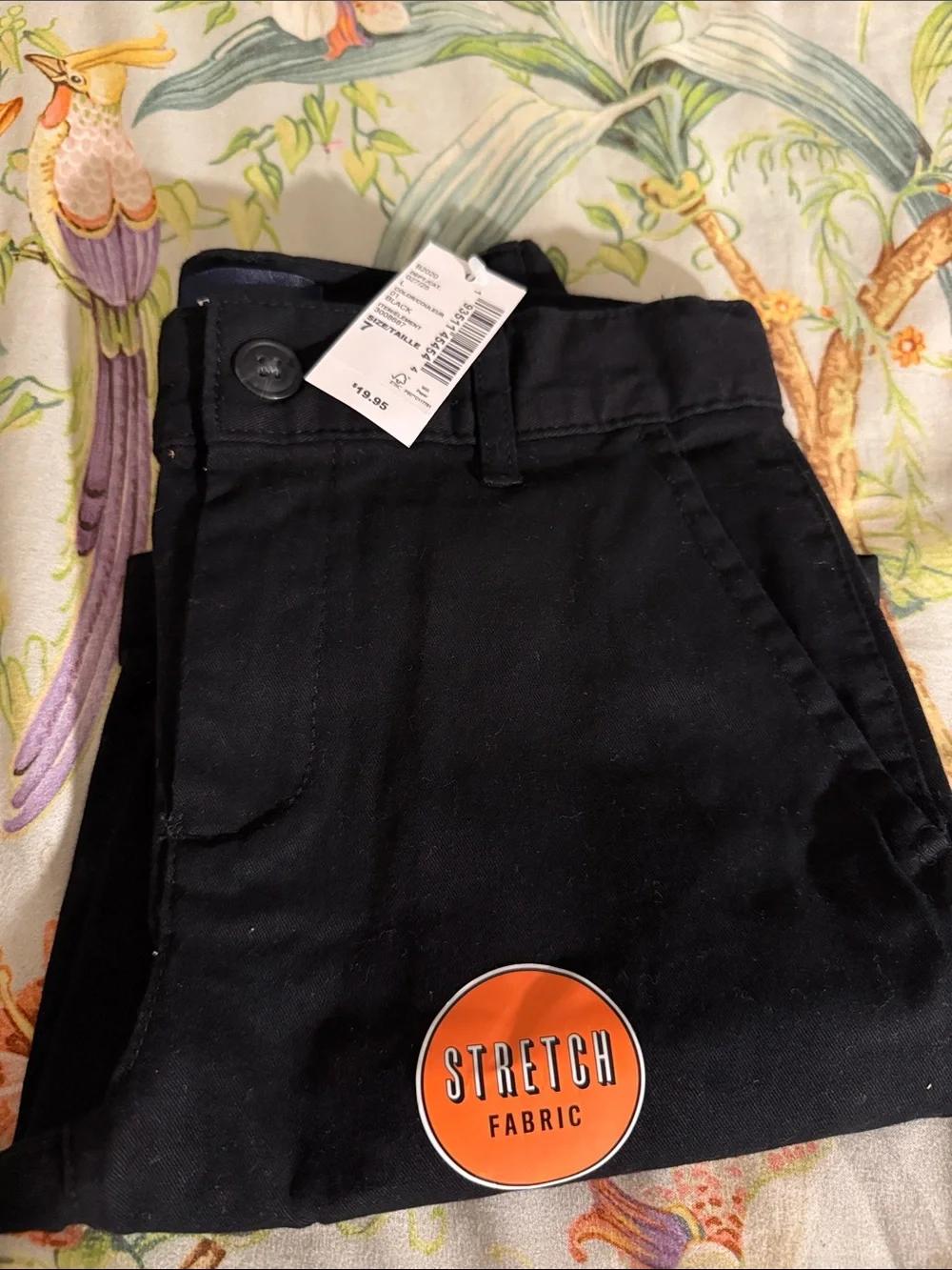 The Children's Place Black Flat-Front Stretch Shorts